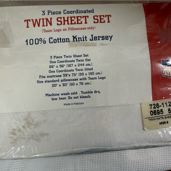 NFL patriots twin sheet set - Picture 5 of 10